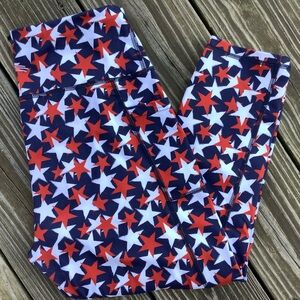 Bend Active Patriotic Stars Capri Leggings - Size Small